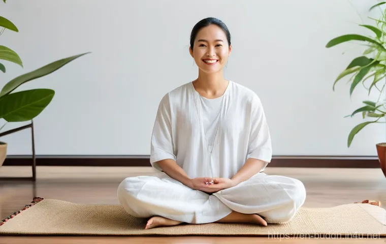 불교에서의 명상 치료법 - **Inner Sanctuary of Wisdom**
A serene and contemplative individual, appearing to be in their la...