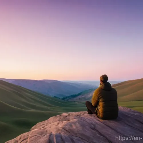 Home 28 불교와 초월적 경험 - **Prompt:** A young adult, gender-neutral, sitting calmly on a park bench in a bustling urban enviro...