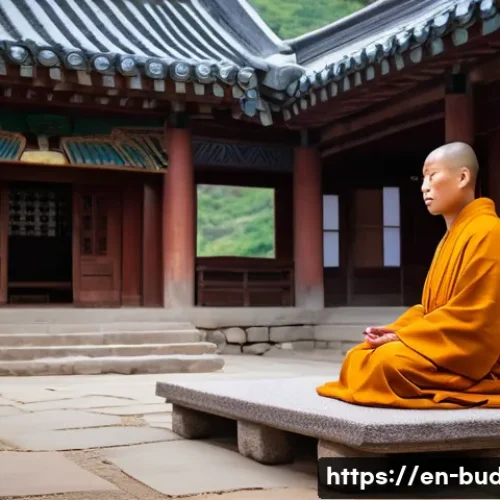 Home 13 조계종과 태고종 차이 - **Prompt: "A serene, highly detailed image of a celibate Jogye Order monk in a traditional Korean mo...